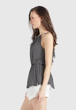 Khujo Femme VALDA Débardeur Schwarz Weiß Gestreift 15 Khujo Femme VALDA Débardeur Schwarz Weiß Gestreift -Khujo Soldes d5762cbee6454e59aea0a6a9552aac38