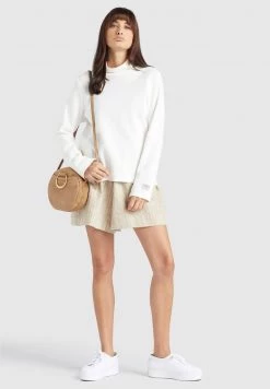 Khujo Femme MALINA Sweatshirt White -Khujo Soldes d76bcfa42eb34fd39b8f53821fd77e36