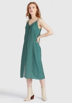 Khujo VALERIYA Robe De Jour Green Femme -Khujo Soldes d9f05521994945a7b45928505562a1a8