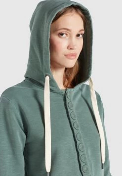 Khujo KEIKI Sweat à Capuche Aqua Gewaschen Femme -Khujo Soldes e00117ba332d45cd8e2f70b51b0d54f2
