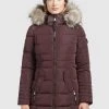Khujo AMARAY2 Veste D'hiver Weinrot Femme -Khujo Soldes e166f4fa344745f88493d5e1e5008313