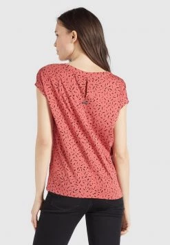 Khujo Femme TALAJA T Shirt Imprimé Rosa Schwarz Gemustert -Khujo Soldes e1d183ce3cb94351967c92fbf0a2204e