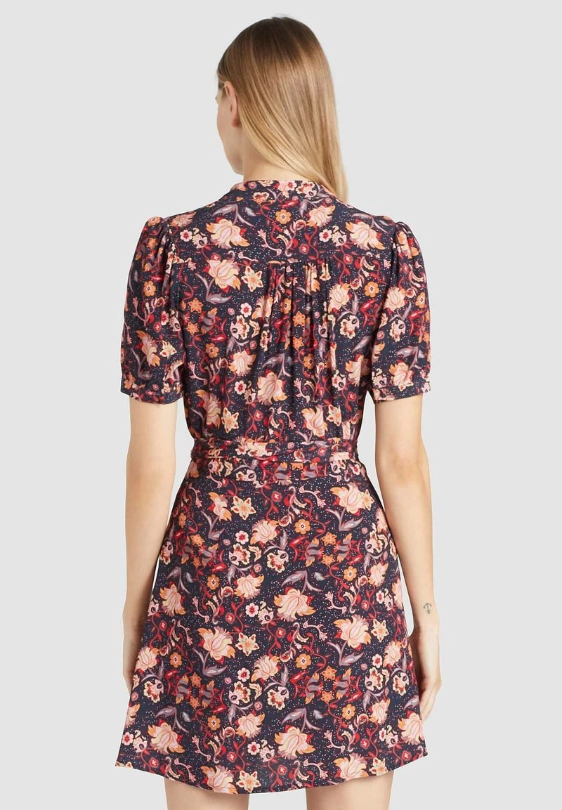 Khujo Femme FROMMET Robe De Jour Orange Rot Gemustert 5 Khujo Femme FROMMET Robe De Jour Orange Rot Gemustert – Image 3