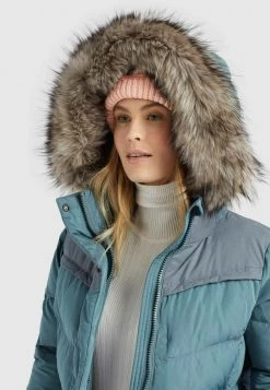 Khujo Femme LUBECK LONG Veste D'hiver Blaugrau -Khujo Soldes e27c84e23b204bb7a2f957fca6fe7d14