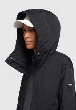 Khujo FRIPS Veste Mi Saison Black Femme -Khujo Soldes e5788e77a84f47c186a7485739aec4a5