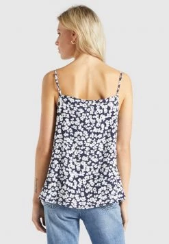 Khujo Femme ELLEN Blouse Dunkelblau Weiß Geblümt -Khujo Soldes e5959e67a47645beaa70cf48d29f6d6e