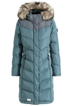 Khujo Femme LUBECK LONG Veste D'hiver Blaugrau -Khujo Soldes e793c1566f204831a37c729d0c5e5a1c