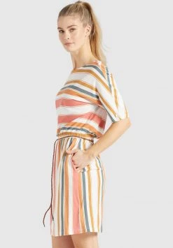 Khujo Femme GABY Robe En Jersey Mehrfarbig Gestreift -Khujo Soldes e9b5bb4094bb4335b578bb0b19c12918