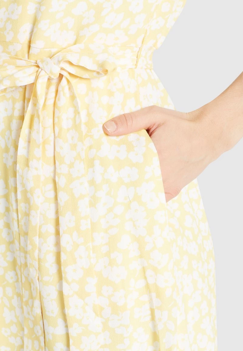 Khujo Femme GOYA Robe Chemise Gelb Weiß Geblümt 10 Khujo Femme GOYA Robe Chemise Gelb Weiß Geblümt – Image 8