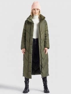 Khujo SYLVIA Veste D'hiver Khaki Femme -Khujo Soldes ebf19d05a72e49169311b2311341e9ca