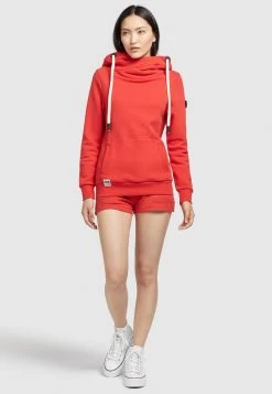Khujo Femme RHABEA Sweat à Capuche Rot -Khujo Soldes ee4121b0a5904b538b8da831c18375cf