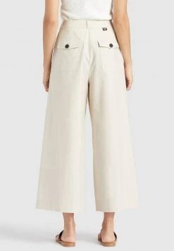 Khujo NITE Pantalon Classique Beige Femme -Khujo Soldes ef13ba78104d4ce19ff7bf904047f9f1