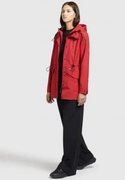 Khujo Femme FELINA Veste Imperméable Rot -Khujo Soldes f00cbd0d10ca4d53aa7602c06a076075