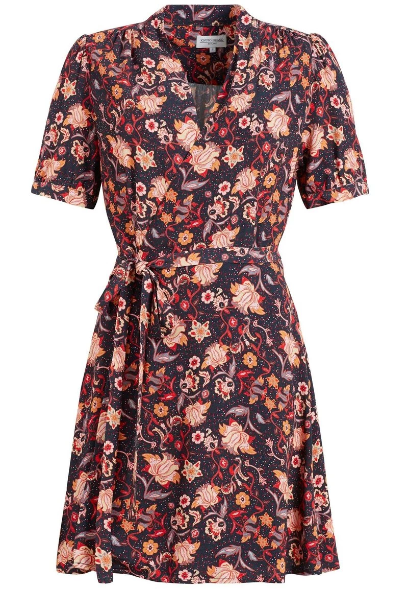 Khujo Femme FROMMET Robe De Jour Orange Rot Gemustert 10 Khujo Femme FROMMET Robe De Jour Orange Rot Gemustert – Image 8