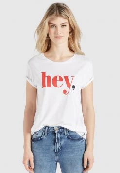 Khujo Femme BANANI HEY T Shirt Imprimé Weiß -Khujo Soldes f043781b8f0a4371b4c59196005414c0