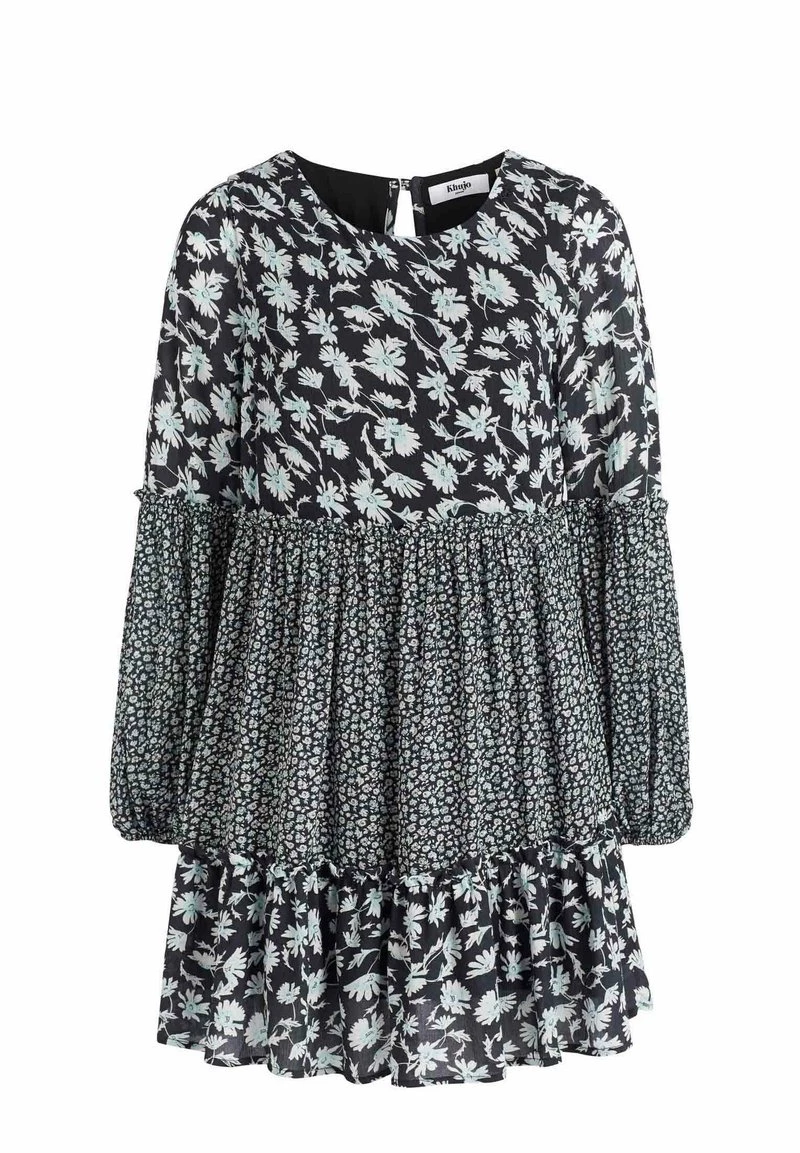 Khujo Femme GRANATA Robe De Jour Schwarz Weiß 11 Khujo Femme GRANATA Robe De Jour Schwarz Weiß – Image 9