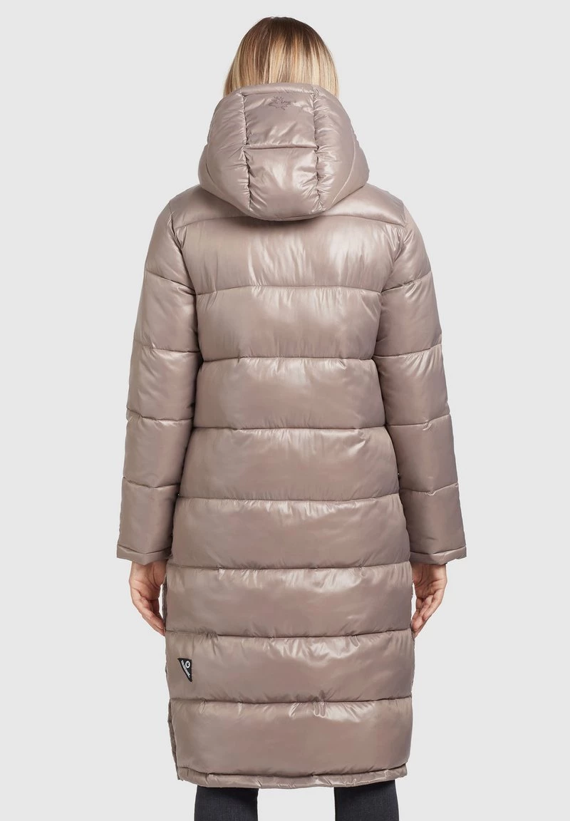 Khujo Femme CORINNA SHINY Veste D'hiver Taupe Glänzend 5 Khujo Femme CORINNA SHINY Veste D'hiver Taupe Glänzend – Image 3