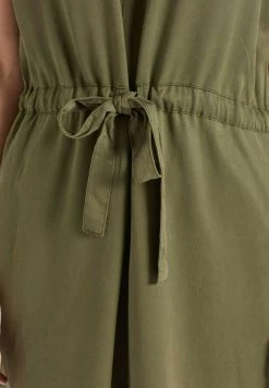 Khujo Femme ANNELI Robe En Jean Khaki Gewaschen -Khujo Soldes f14e2111838b44b89d6f6582118a9401