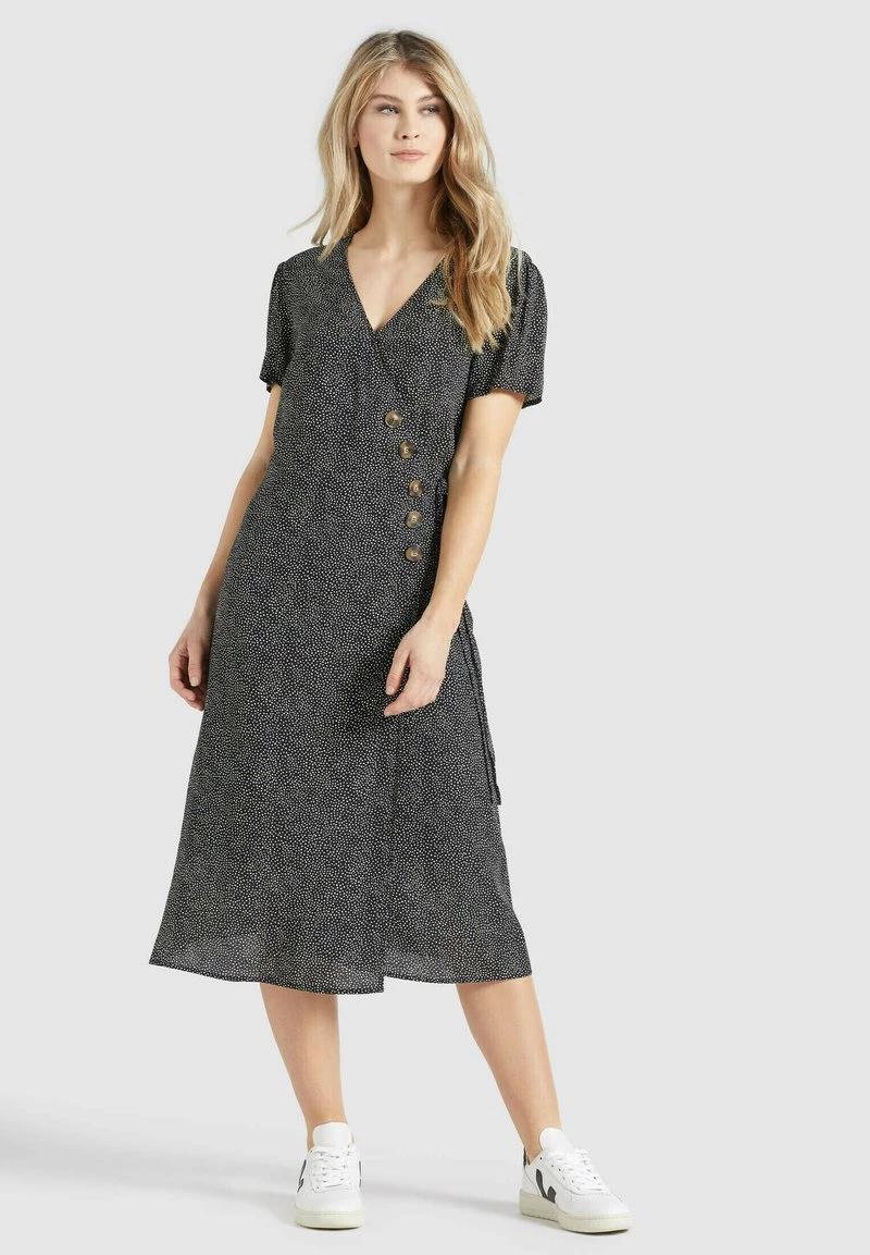 Khujo PORGY Robe De Jour Schwarz Weiß Gepunktet Femme 3 Khujo PORGY Robe De Jour Schwarz Weiß Gepunktet Femme