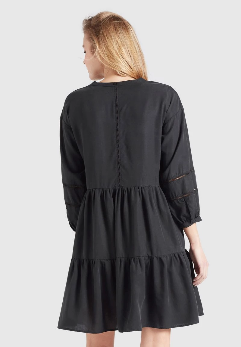 Khujo Femme CREPES Robe De Jour Schwarz 5 Khujo Femme CREPES Robe De Jour Schwarz – Image 3
