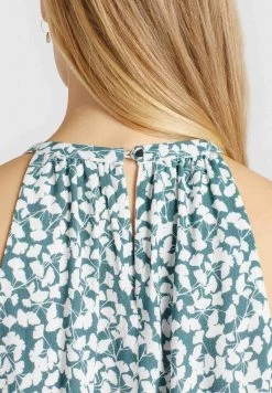 Khujo KELSA Robe De Jour Blau Geblümt Femme -Khujo Soldes f7840aea13454e90ad36033fb95ecac6