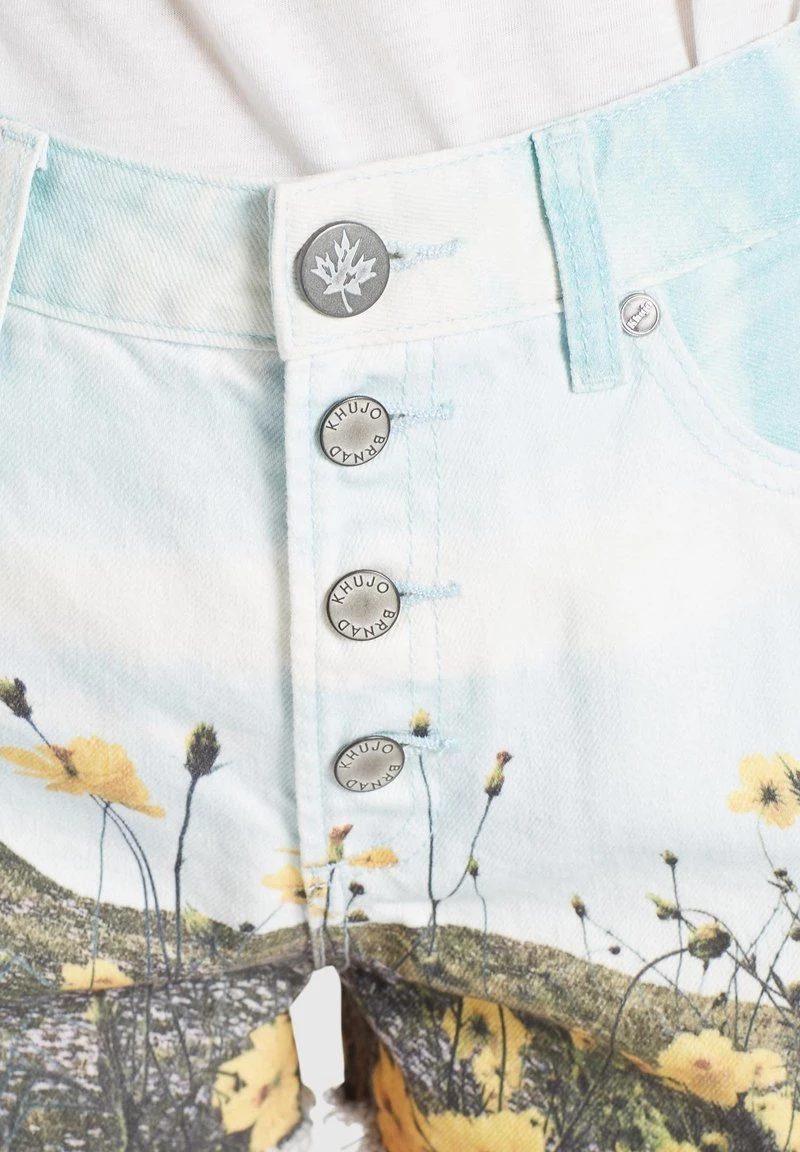 Khujo ANOUK Short En Jean Blau Weiß Gemustert Femme 12 Khujo ANOUK Short En Jean Blau Weiß Gemustert Femme – Image 10