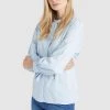 Khujo Femme RAMYA Chemisier Light Blue -Khujo Soldes f7d7c072c76a46b699c1e61a610d2e29