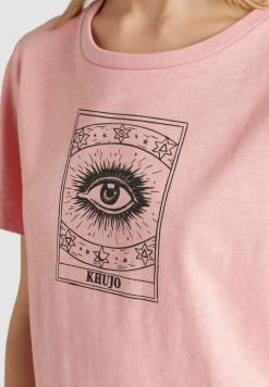 Khujo HELA T Shirt Imprimé Rosa Femme -Khujo Soldes f8aef80002664b8a8fbb62248a5d3edc