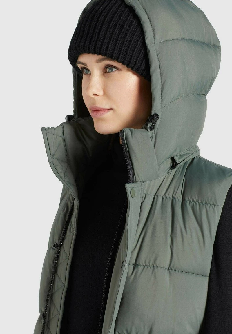 Khujo Femme MAGNETA MATT Veste Sans Manches Graugrün 6 Khujo Femme MAGNETA MATT Veste Sans Manches Graugrün – Image 4