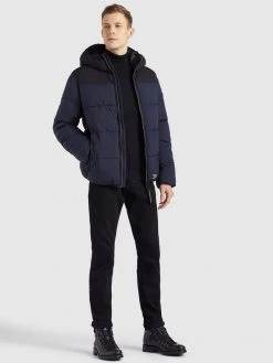Khujo Homme UDAY Veste D'hiver Dunkelblau -Khujo Soldes fb1ea5fc745b4321adf707634e4ac253
