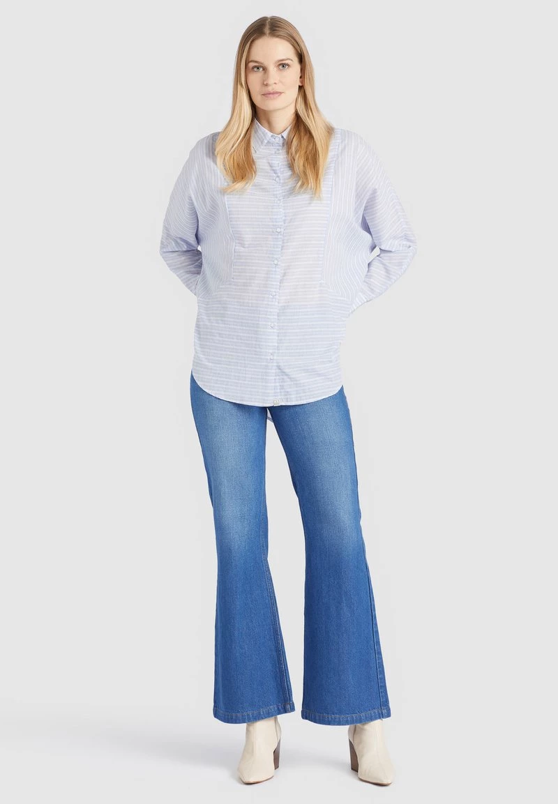 Khujo HINDE Chemisier Blue/white Femme 3 Khujo HINDE Chemisier Blue/white Femme