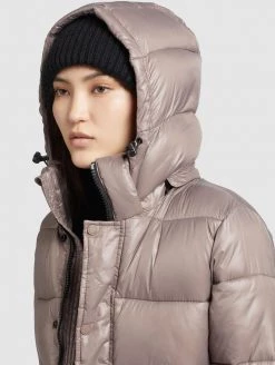 Khujo Femme GERDA SHINY Veste D'hiver Taupe Glänzend -Khujo Soldes fb573c0841314751858e0971b201c23b