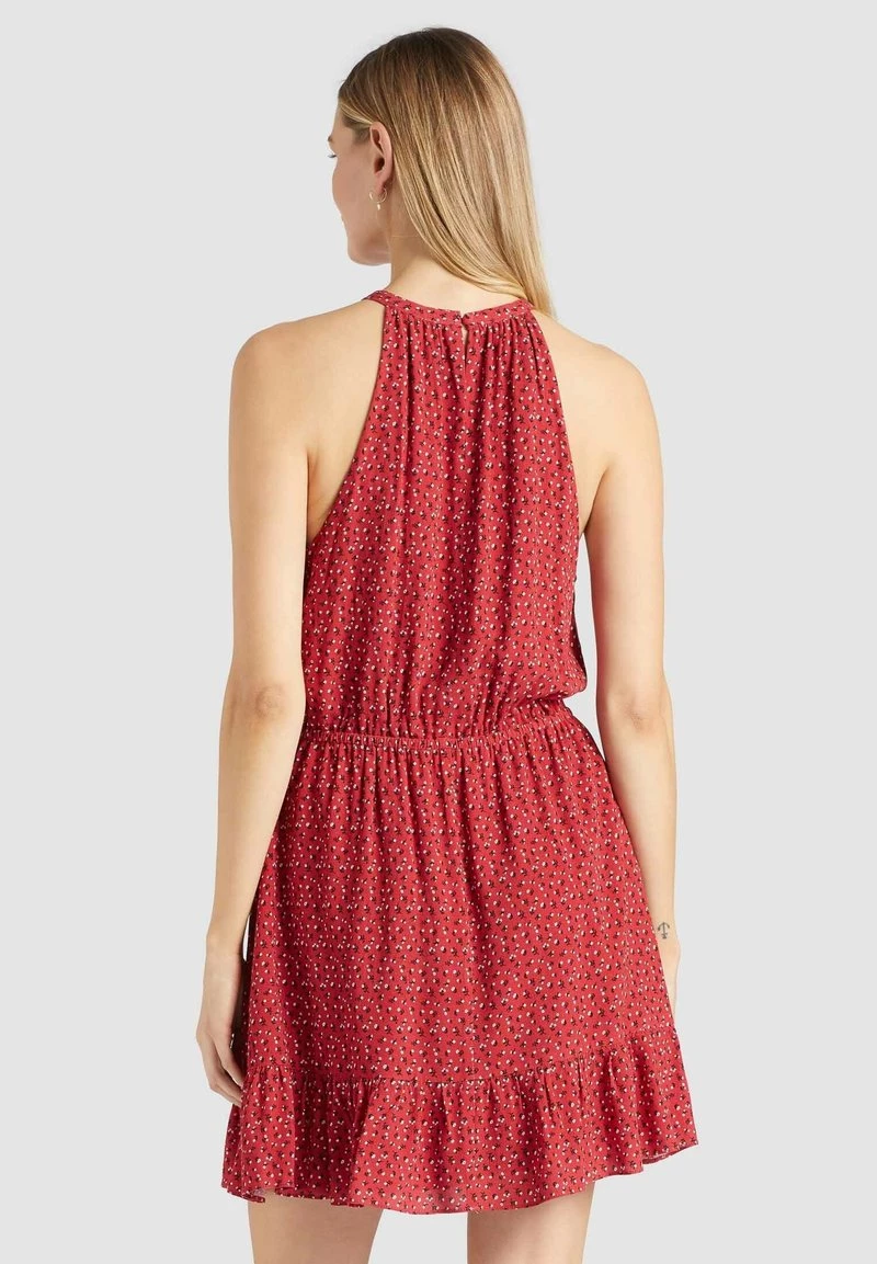 Khujo Femme KELSA Robe De Jour Rot Geblümt 6 Khujo Femme KELSA Robe De Jour Rot Geblümt – Image 4